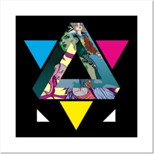 Triangle Abstract Illustration Posters and Art